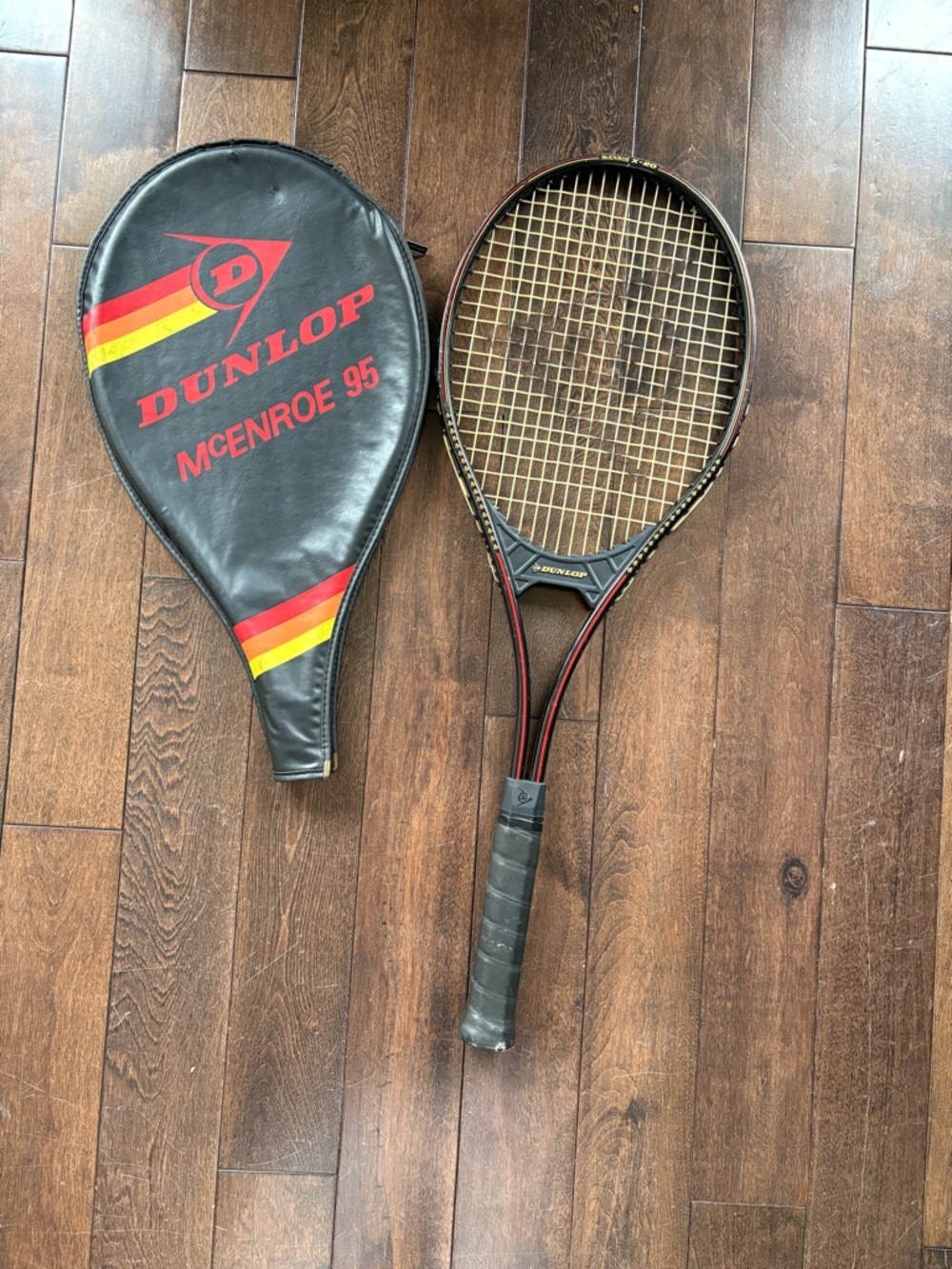 Dunlop McEnroe 95 Vintage Tennis Racket - Black & Red